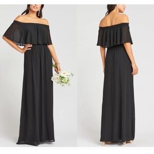 SMYM Hacienda Maxi Dress Black Bridesmaid